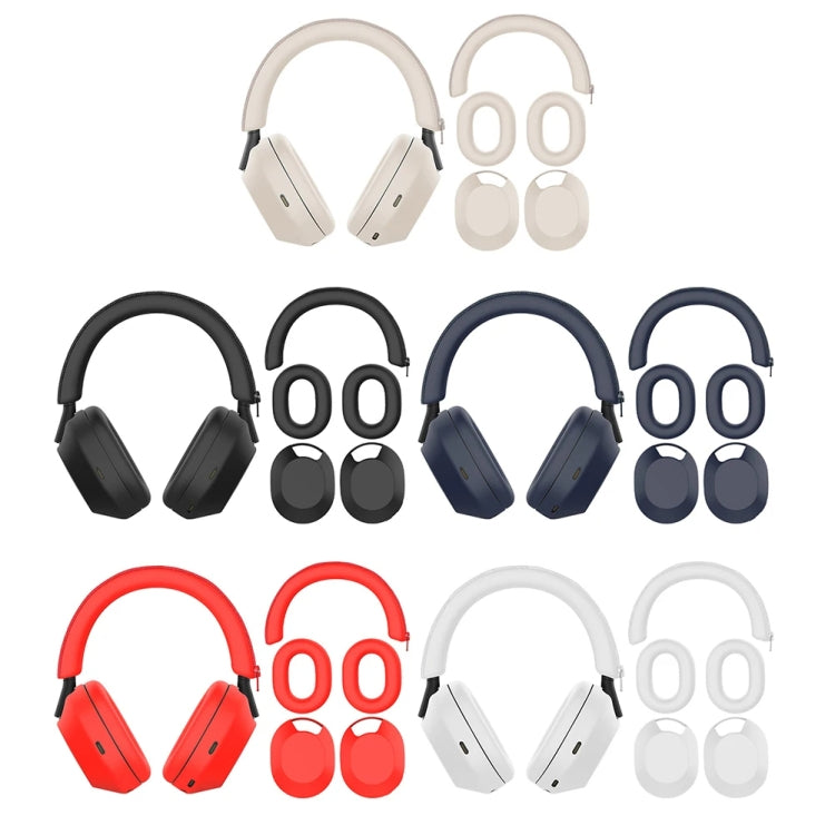 Auriculares Bluetooth Sony Wh-1000Xm5 + Diadema + Funda Protectora para Orejeras (3 en 1) (Negro)