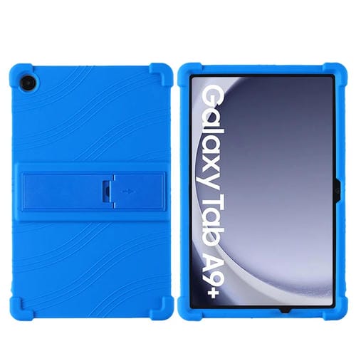 Funda Protectora Silicona para Tablet Samsung Galaxy Tab A9+ con Soporte (Azul)