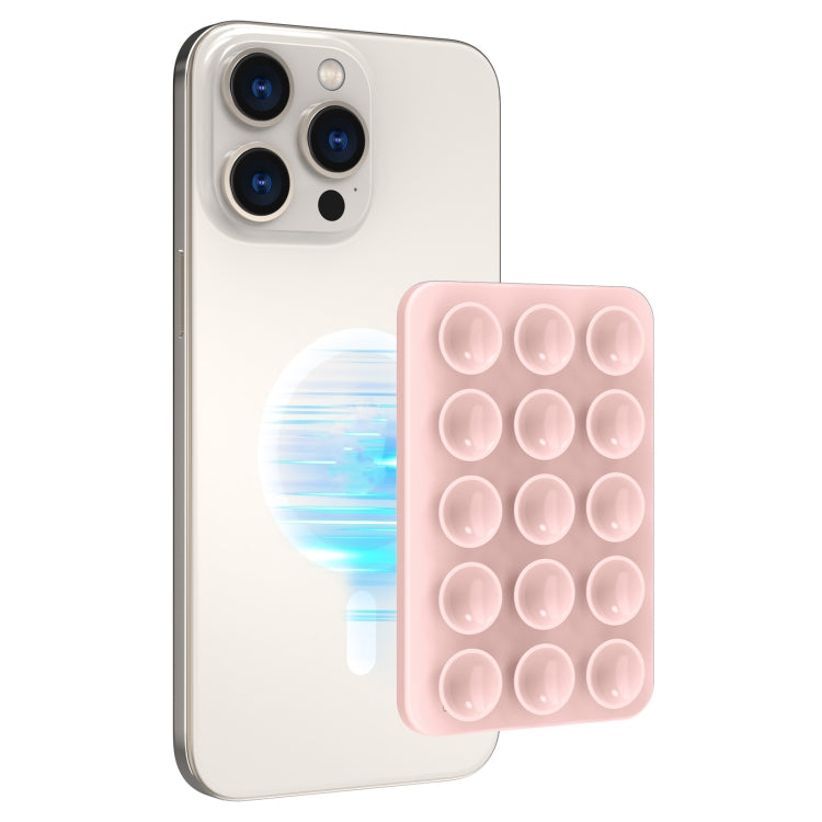 Soporte Magnético para Teléfono Ahastyle Cy202 con Ventosa de Silicona y Adhesivo para Espejo (Rosa)