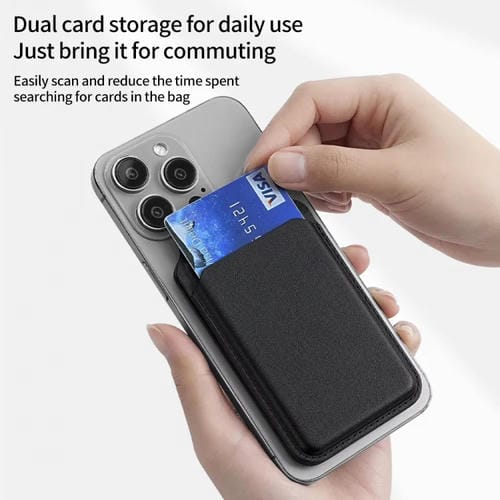 Billetera Tarjetero Magsafe para iPhone 16/15/14/13 Series con Soporte Ajustable (Gris)