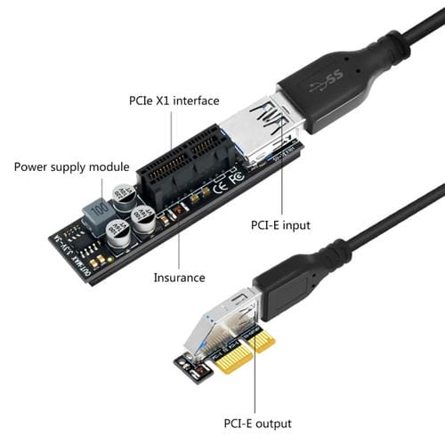 Cable de Extensión Interfaz PCI-E a X1 Ssu 1,5 Metros