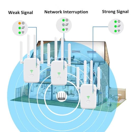 Repetidor Inalámbrico Urant U11 300 Mbps 2,4 GHz Amplificador Señal WIFI Compatible WPS Enchufe Británico (Blanco)