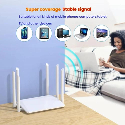 Enrutador Inalámbrico Urant 300 Mbps Compatible con Acceso Telefónico Banda Ancha Punto de Acceso Antena 6x5 dB Enchufe Estadounidense