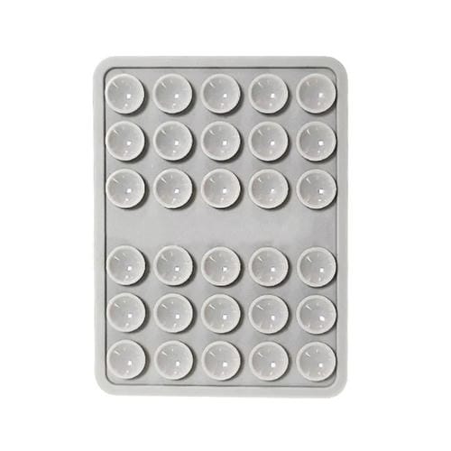 Soporte para Teléfono Móvil con Ventosa de Silicona Doble Cara Fijación Fuerte (Gris)