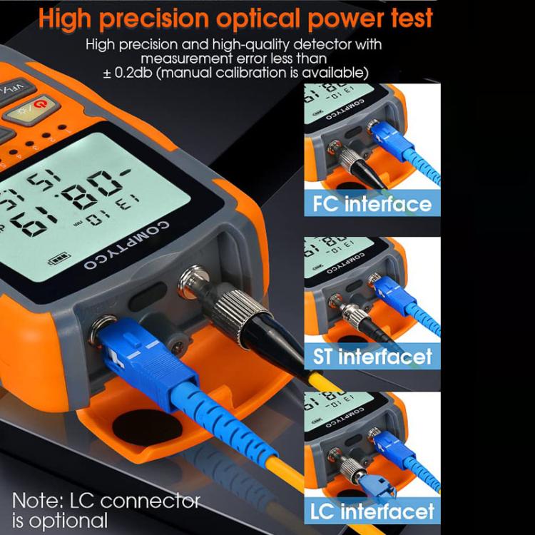 Mini Medidor de Potencia Óptica 4 en 1 Modelo M50 1 Mw Máquina Integrada de Luz Roja Equipo de Prueba Portátil