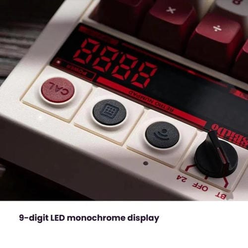 Teclado Numérico Mecánico 8Bitdo Retro18 para Ordenador con Conexión Trimodo 2 En 1 (Gris)