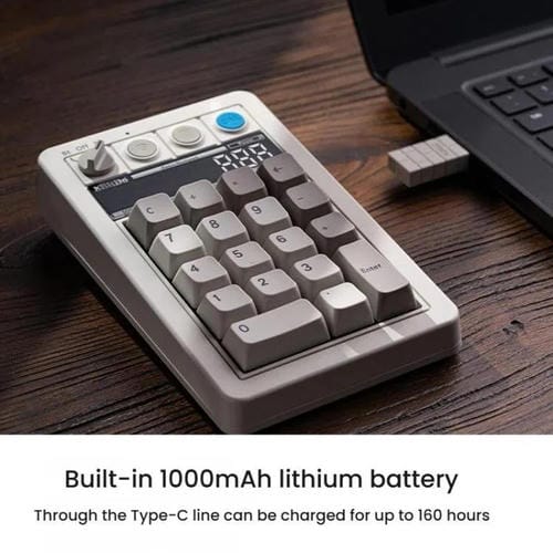 Teclado Numérico Mecánico 8Bitdo Retro18 Versión Red Fami con Conexión Trimodo 2 en 1 para Ordenador