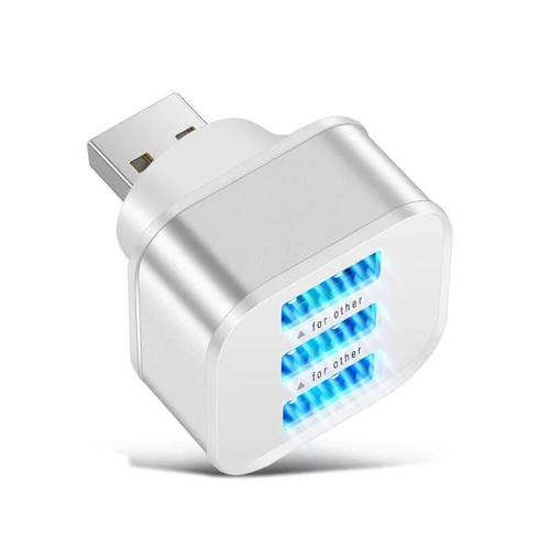 Expansor de 3 Puertos USB 2.0 Hub (Plateado)