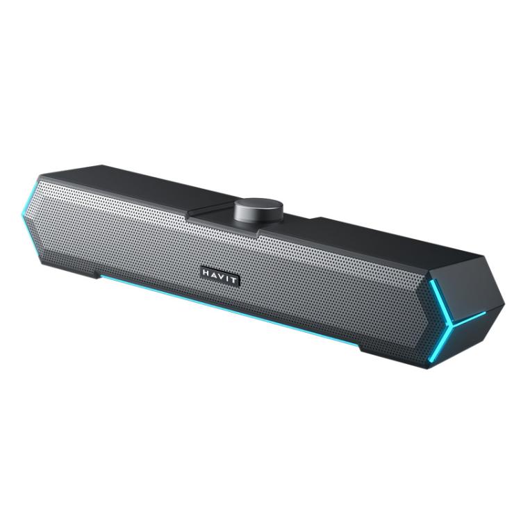 Altavoz con Cable para Computadora de Escritorio Havit M19 con Iluminación RGB (Negra)