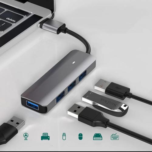 Estación de Acoplamiento Multifuncional Blueendless Type-C Expansion Dock 5 en 1 USB 3.0 x3 SD/TF 3.0