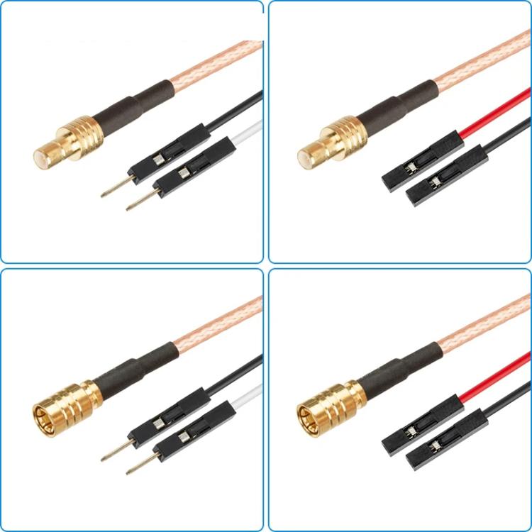 Cable Adaptador Extensión Prueba RF SMB Macho a Hembra Dual Dupont RG316 0,3 m