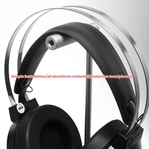 Soporte para Auriculares de Aleación de Aluminio con Pantalla (Negro)