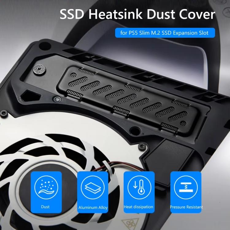 Dust Cover Heat Sink SSD M.2 PS5 Slim PS5 Pro Expansion Slot Radiator (Silver)
