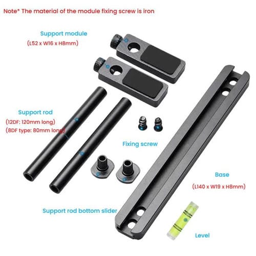 Soporte para Tarjeta Gráfica Finalcool de Aleación de Aluminio Ajustable para Ventilador de Chasis 8 cm (Negro)