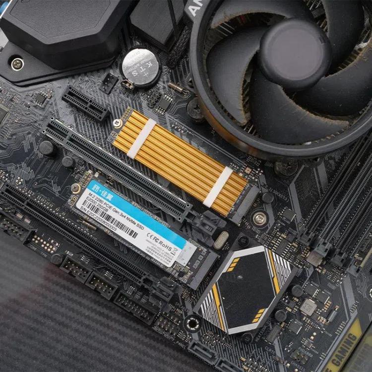 Disipador de Calor Finalcool para Unidad de Estado Sólido Nvme SSD M.2 2280 (Dorado)