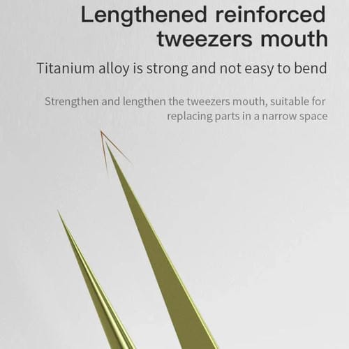 Titanium Maant Small Anti-static Curved Bird's Nest Shaped Tweezers Hair Pick-up Repair Tool (Pink)