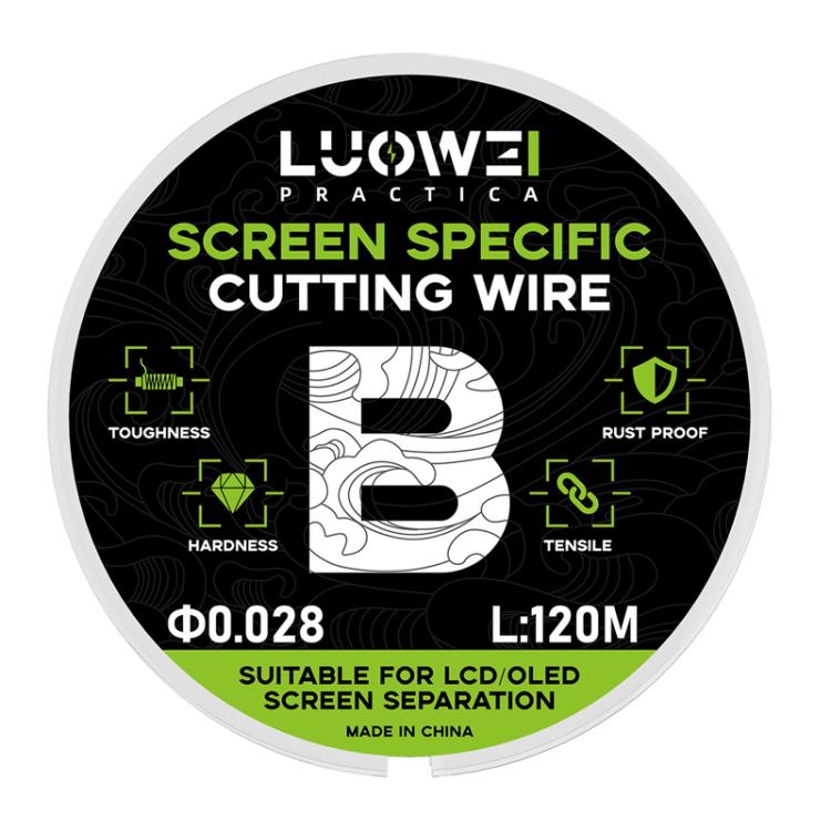 Ligne de séparation Écrans LCD Luowei 120 M Fil de diamant Coupe Haute dureté Spécification B 0,028mm