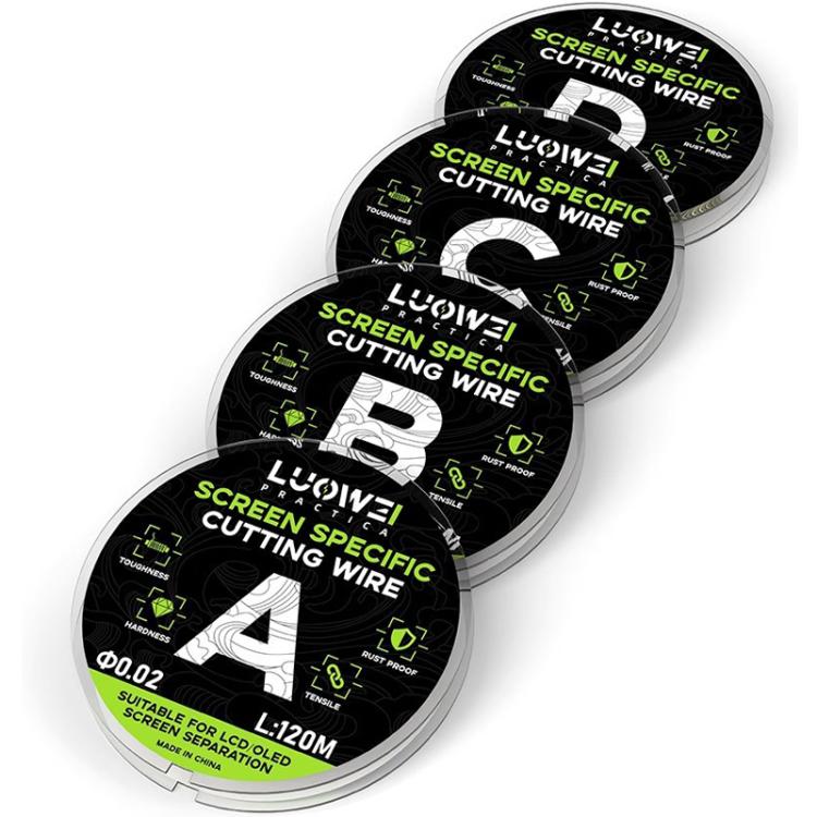 Ligne de séparation Écrans LCD Luowei 120 M Fil de diamant Coupe Haute dureté Spécification B 0,028mm