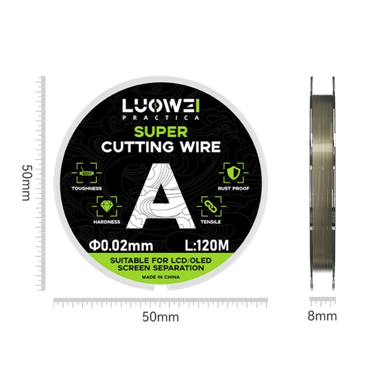 Trennlinie für LCD-Bildschirme Luowei Handys Handys 120 M Diamantdrahtschneiden Hohe Härte C 0,03mm