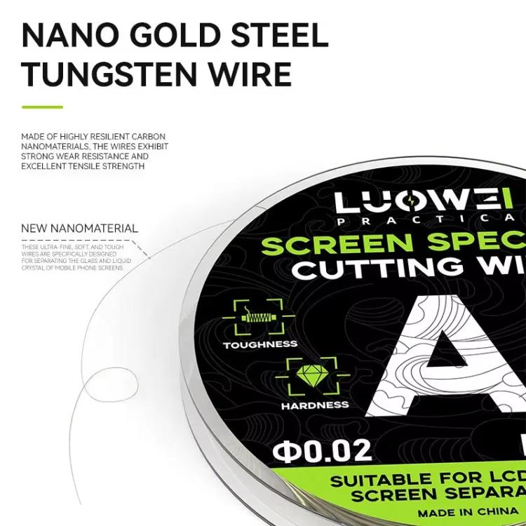 Trennlinie für LCD-Bildschirme Luowei Handys Handys 120 M Diamantdrahtschneiden Hohe Härte C 0,03mm