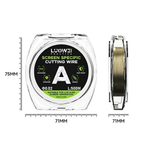 Steel Wire Luowei 500 M Cut Cell Phone Screens Diameter 0.035mm (Gray)