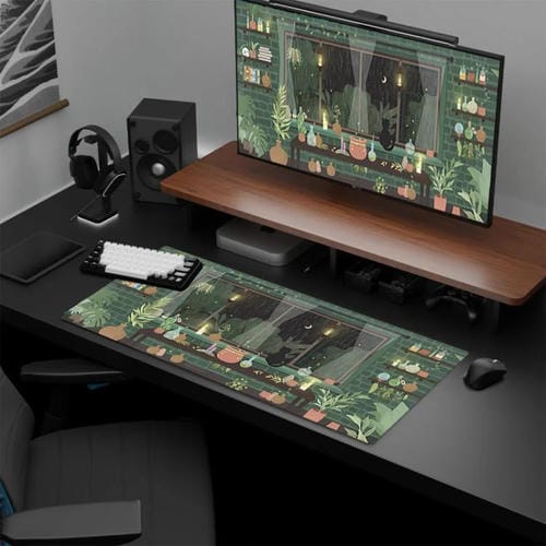 Alfombrilla de ratón con diseño de rana, color verde, con base de goma antideslizante para ordenador portátil, 300 x 700 x 3 mm (patrón 3)