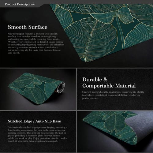 Alfombrilla de ratón con temática de flores y árboles para oficina y juegos, 300 x 600 x 2 mm (n.° 8)