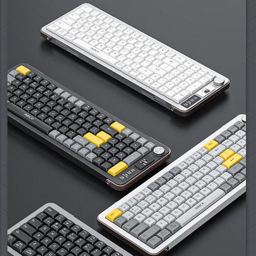 Teclado inalámbrico IMICE AN-800 Bluetooth modo dual estructura de tijera (Blanco, Gris y Naranja)