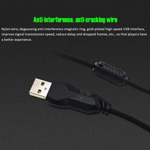 Ratón óptico iMICE X9 con cable USB para juegos (Negro)