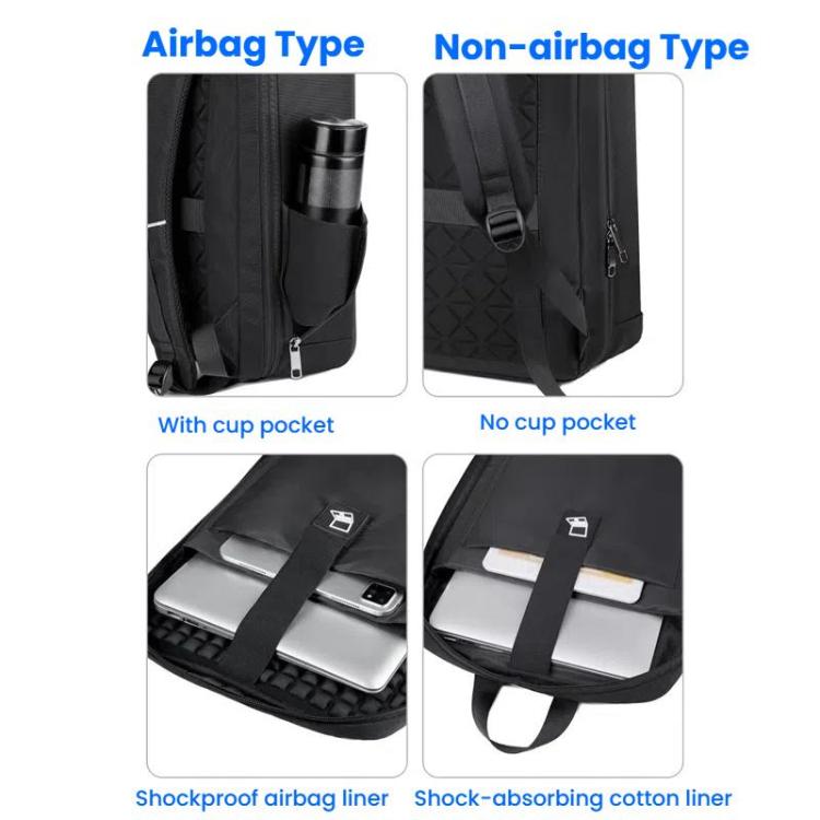 Mochila rígida portátil 17,3-18 pulgadas puertos USB y tipo C antirrobo viajes negocios (Negro)