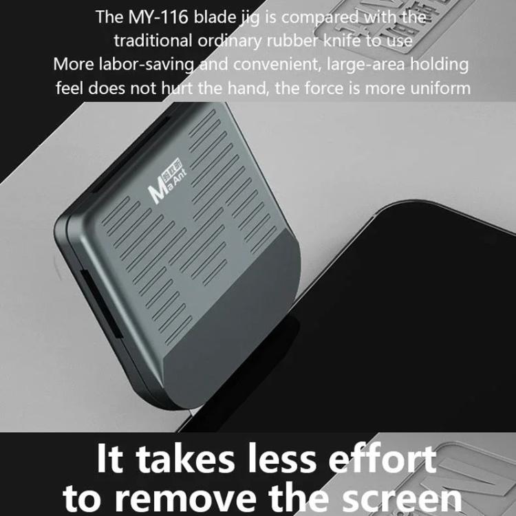 Lama Magnetica a Doppio Taglio MaAnt MY-116 Accessorio Fisso Riparazione Cellulari Estrazione Schermi Pala e Sgommatura Senza Lama