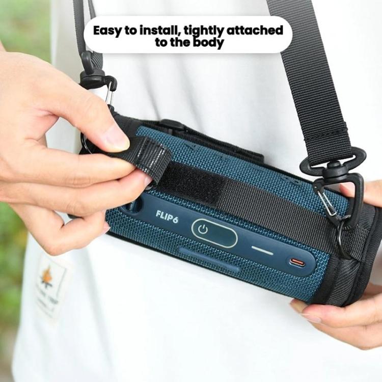 Estuche protector portátil con correa para el hombro para altavoz Bluetooth JBL Flip 7/6 (negro)