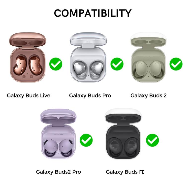 Funda protectora de TPU AhaStyle DD-WG01 para auriculares Samsung Galaxy Buds Pro / Live / 2 / 2 Pro / FE, estilo: luz colorida