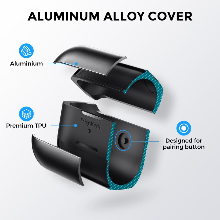 Funda protectora AhaStyle WG75-3 de TPU y aleación de aluminio resistente a arañazos para AirPods 3 (roja)