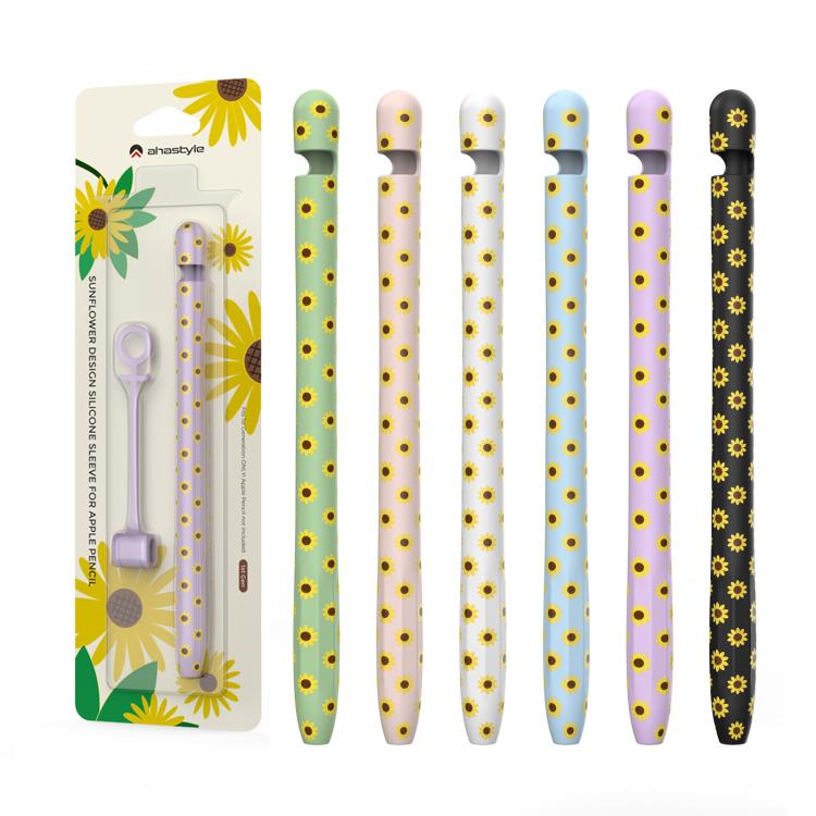 For Apple Pencil 1 AhaStyle PT93-SF Lightweight Skin-Friendly Silicone Protective Case(White)