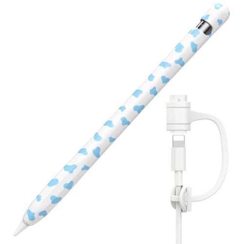 Funda protectora de silicona AhaStyle PT93CW para Apple Pencil 1 (azul)