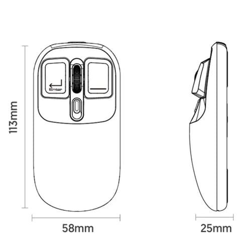Ratón inalámbrico IMICE T300 4 teclas 1600 DPI RGB Bluetooth modo dual carga silencioso (Azul)