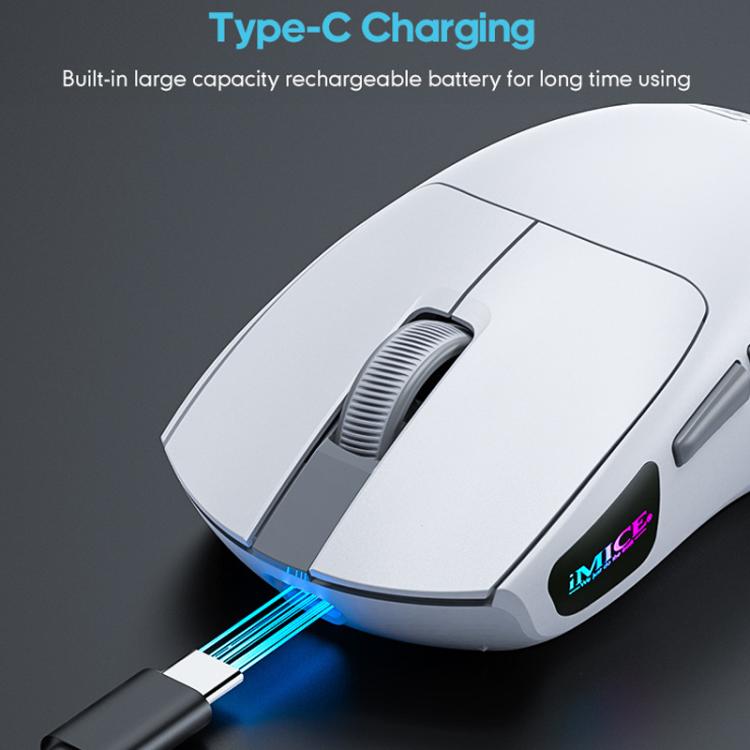 Ratón inalámbrico iMICE G900 6 teclas 12800 DPI recargable tres modos (Naranja)