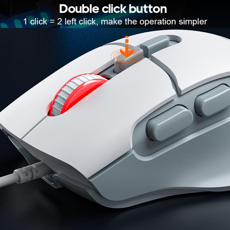 Ratón para juegos iMICE G800 7 teclas 7200 DPI con cable e iluminación LED (Negro y Blanco)