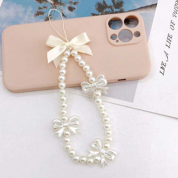 Pulsera de Perlas Mariposa Cadena para Teléfono Móvil