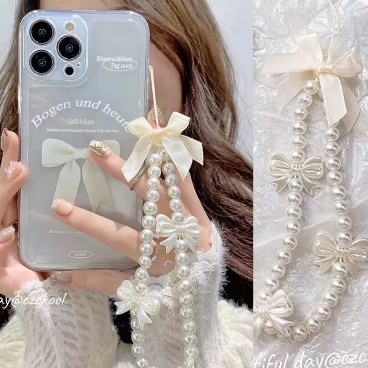 Pulsera de Perlas Mariposa Cadena para Teléfono Móvil