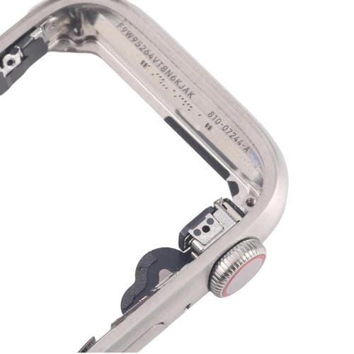Stainless Steel Apple Watch Series 5 40mm LTE Central Hub with Bezel Plate, Crown, Rotating Shaft, and Flex Cable