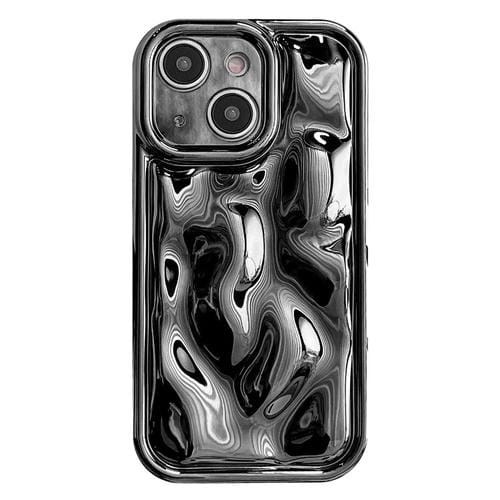 Para iPhone 15 Caja de Teléfono de TPU con Textura de Meteorito de Galvanoplastia (Negro) - MOVILSTORE