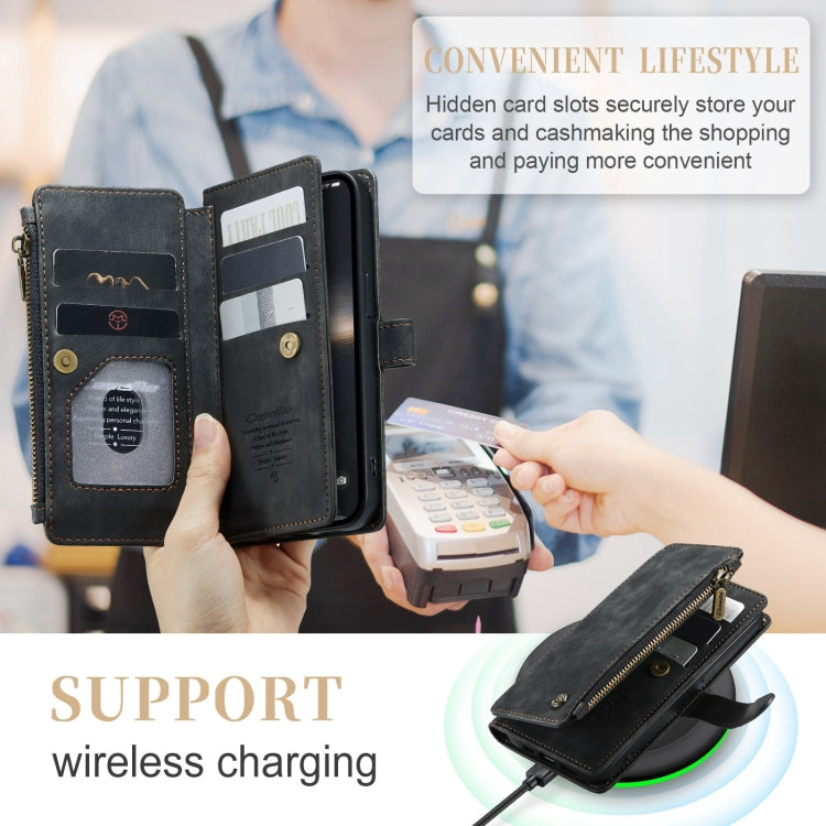 Para iPhone 15 Caseme C30 Funda de Cuero Multifuncional para Teléfono (Negro) - MOVILSTORE