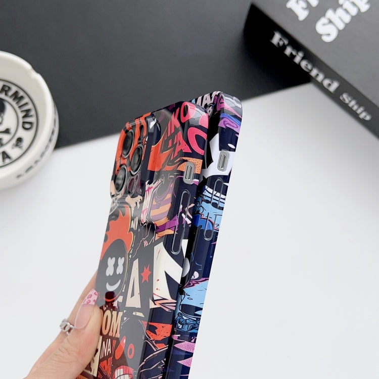Para iPhone 15 Estuche para Teléfono con Orificio Preciso para PC con Patrón Pintado (Calavera Linda) - MOVILSTORE