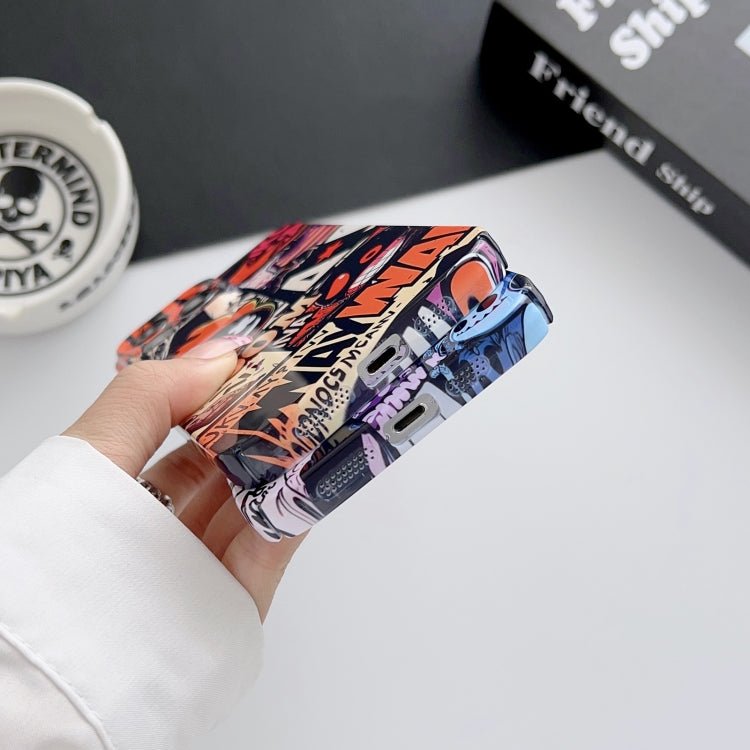 Para iPhone 15 Estuche para Teléfono con Orificio Preciso para PC con Patrón Pintado (Calavera Linda) - MOVILSTORE