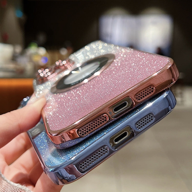 Para iPhone 15 Estuche para Teléfono de TPU con Galvanoplastia con Brillo Degradado Magsafe (Dorado) - MOVILSTORE