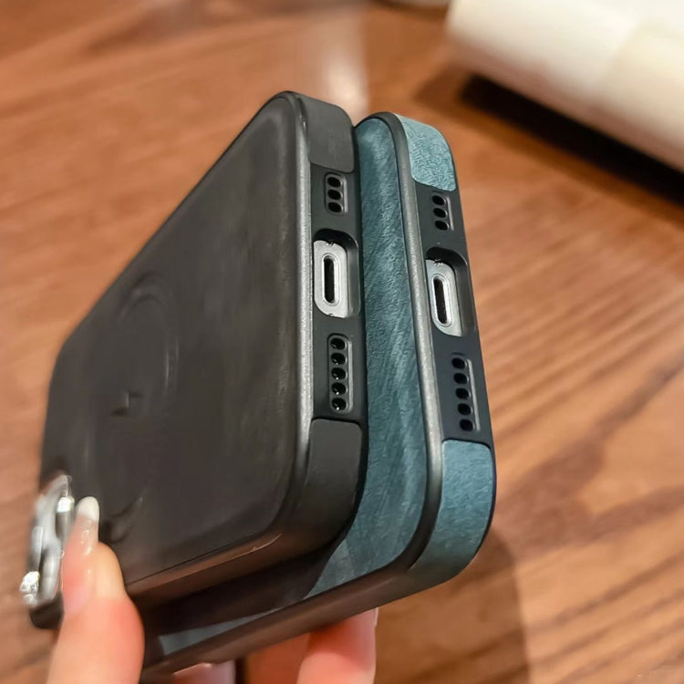 Para iPhone 15 Funda de Cuero Lateral Magsafe para Teléfono (Púrpura Claro) - MOVILSTORE