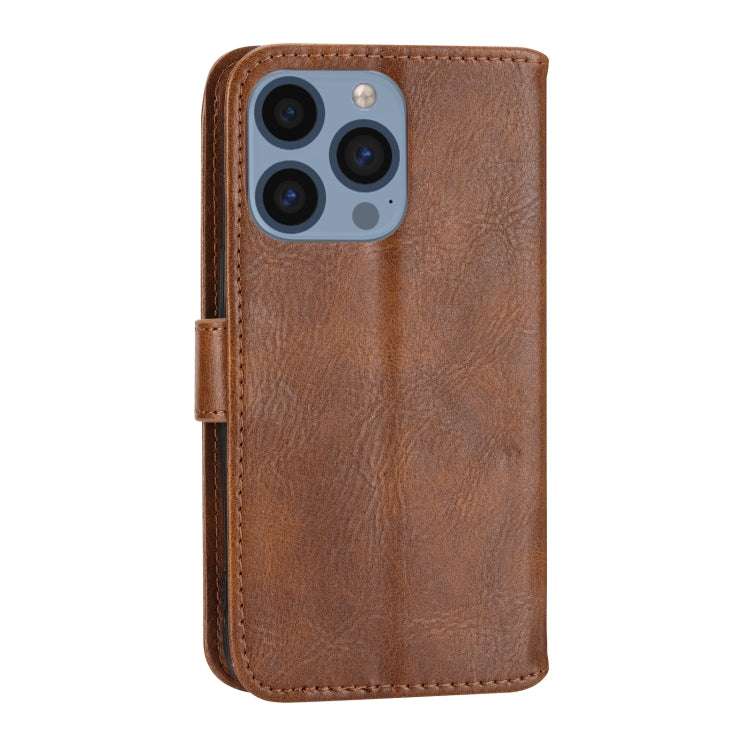Para iPhone 15 Funda de Cuero para Teléfono con Billetera con Cremallera y Piel de Aceite (Marrón) - MOVILSTORE