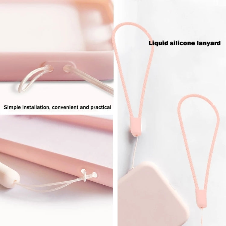 Para iPhone 15 Funda de Silicona para Teléfono con Correa para la Muñeca (Lotus Pink) - MOVILSTORE